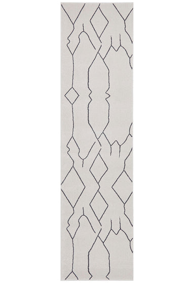 Ivy Paradise Cream & Grey Modern Abstract Hallway Runner Rug